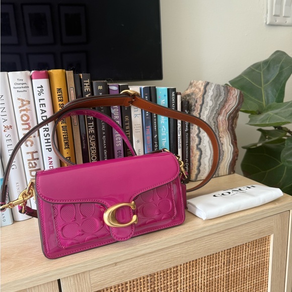 Coach Tabby 20 Shoulder Bag Pink Patent Leather - Picture 8 of 10